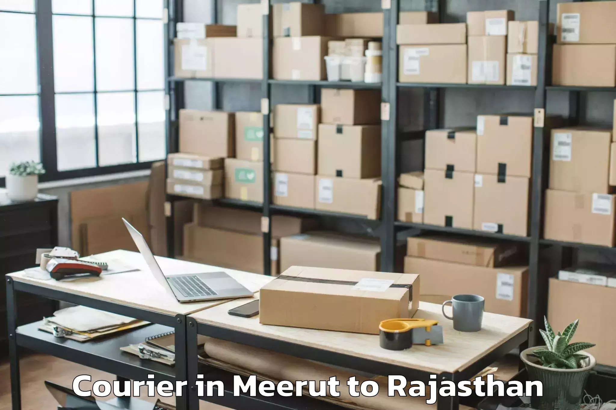 Book Meerut to Reengus Courier